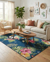 Seaside Blooms Collection Area Rug -  Leaf Rectangle Multi  lifestyle 9
