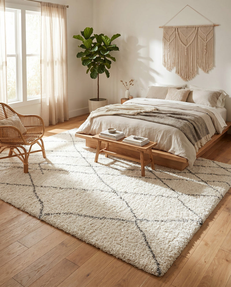 Cozy Haven Shag Collection Area Rug - Serenity (Ivory) Rectangle Ivory  lifestyle 14