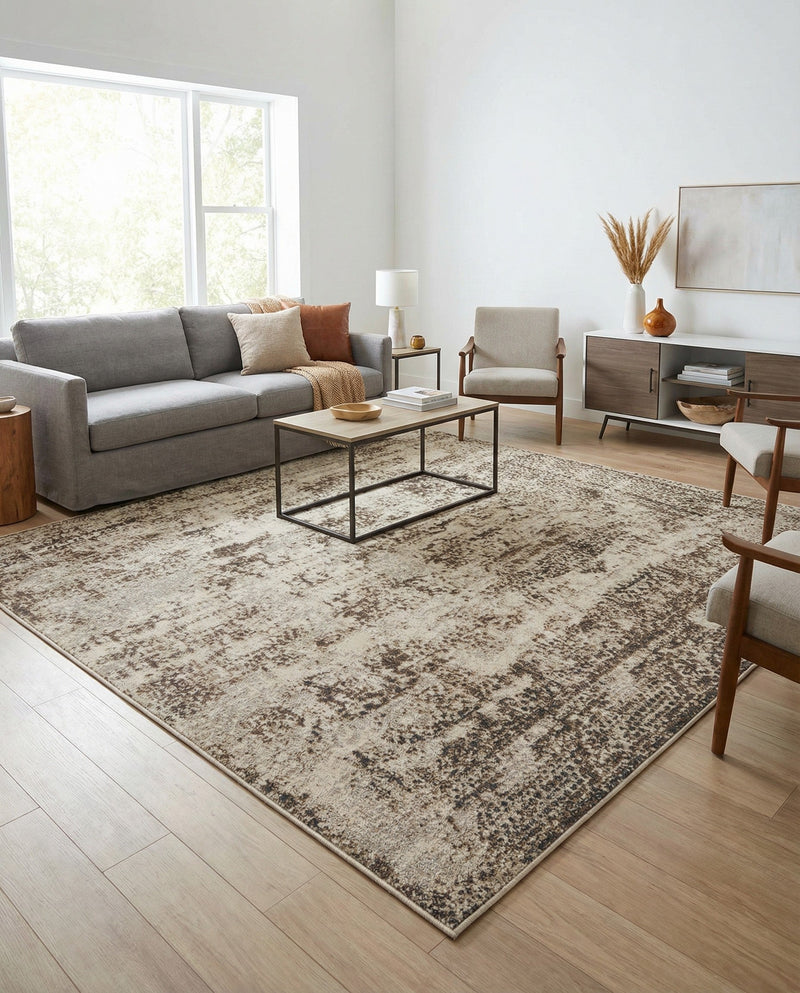 Gobi Sands Collection Area Rug -  Badain Square Cream  lifestyle 81