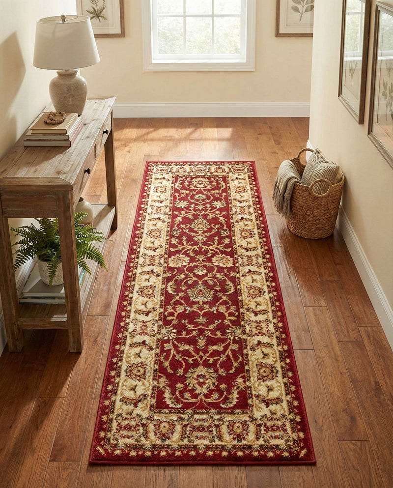 Jaipur Elegance Collection Area Rug -  Nahargarh (Red) Runner Red  lifestyle 36
