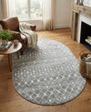 Mediterranean Lattice Collection Area Rug - Santorini (Gray) Oval Gray  lifestyle 69