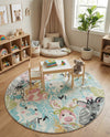 Wonder Tykes Collection Area Rug -  Splash Round Multi  lifestyle 54