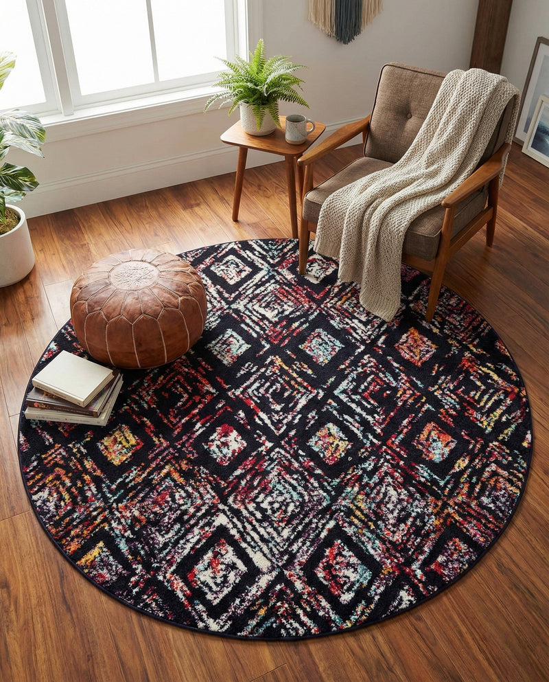 Brighton Terrace Collection Area Rug -  Ovingdean Round Multi  lifestyle 44