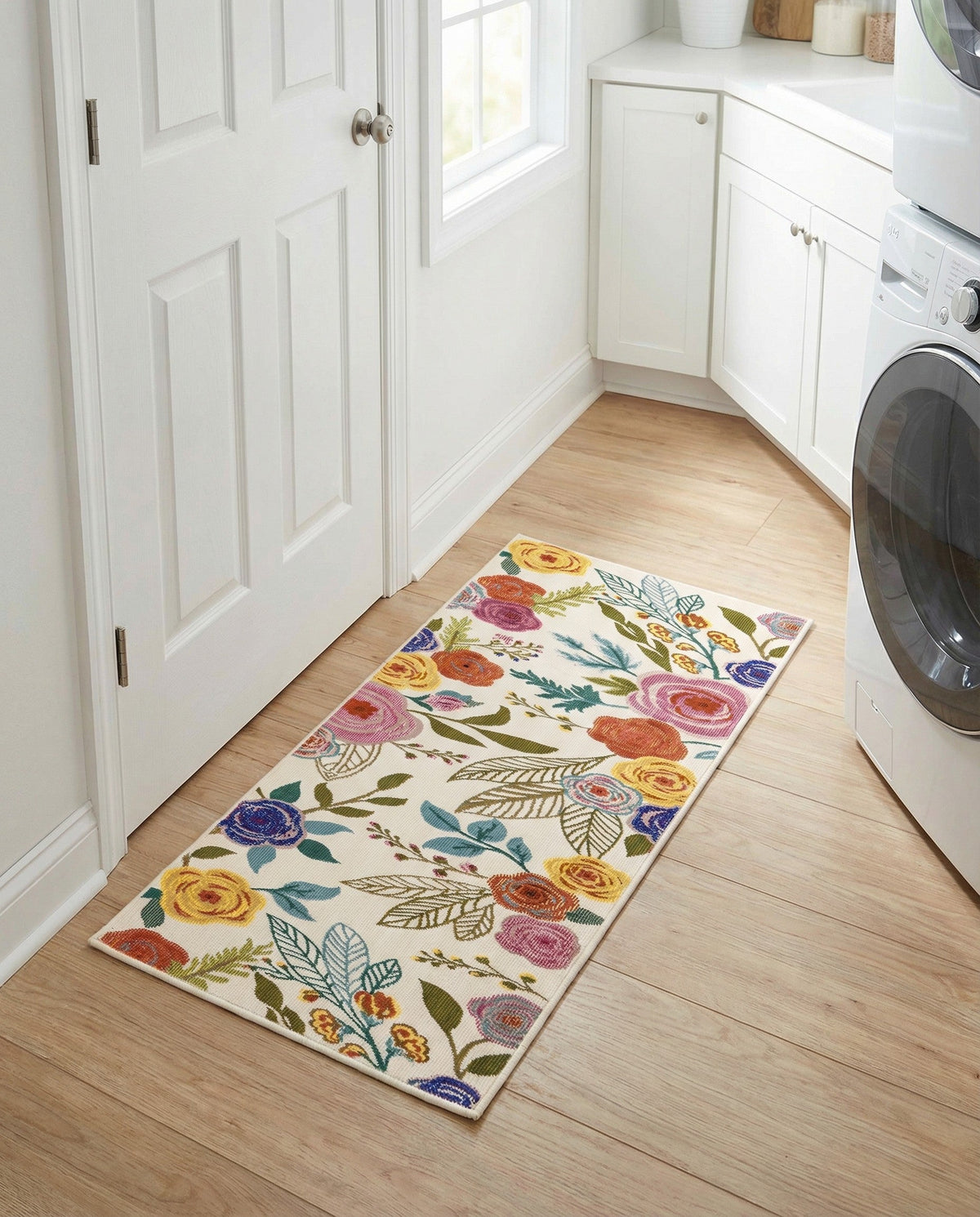 Meadow Breeze Collection Area Rug -  Petal Runner Ivory  lifestyle 230