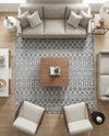Marrakech Lattice Collection Area Rug - Medina (Gray) Square Gray  lifestyle 25