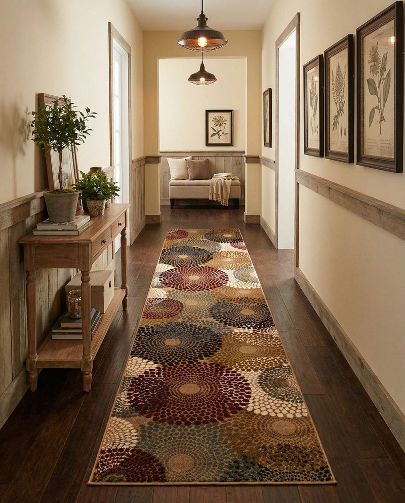 Bistro Lounge Collection Area Rug -  Cappuccino Runner Beige  lifestyle 81