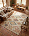 Desert Weave Jute Collection Area Rug - Sahara Rectangle Multi  lifestyle 8