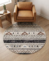 Desert Modern Eco Rug Series Collection Area Rug -  Arches Round Gray  lifestyle 46