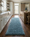 Eternal Plush Oasis Collection Area Rug -  Tranquility (Aegean Blue) Runner Aegean Blue  lifestyle 79