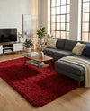 Eternal Plush Oasis Collection Area Rug -  Tranquility (Merlot) Rectangle Merlot  lifestyle 29