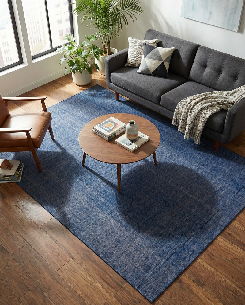 Soho Elegance Collection Area Rug - Chelsea (Navy Blue) Rectangle Navy Blue  lifestyle 7
