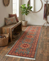Persian Elegance Collection Area Rug -  Bushehr Runner Light Blue  lifestyle 31