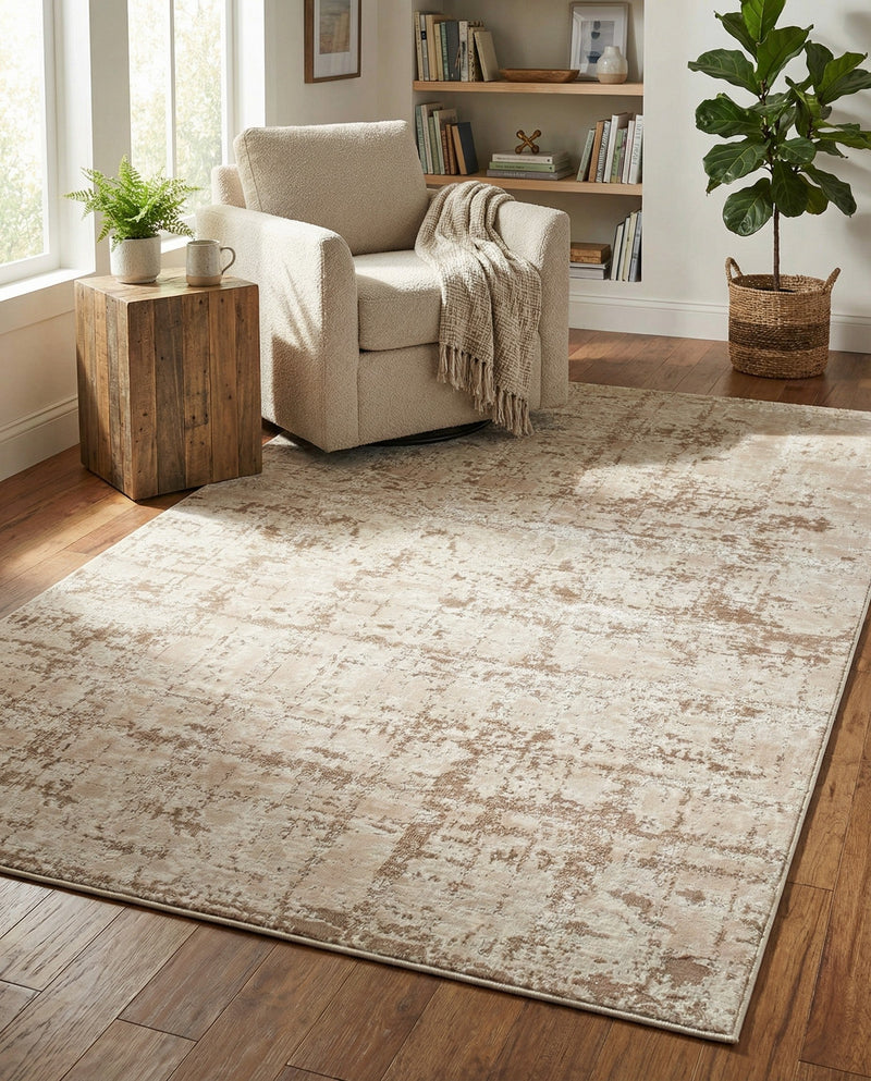 Metro Heights Collection Area Rug -  Flatiron Rectangle Beige  lifestyle 14