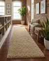 Cozy Comfort Shag Collection Area Rug - Haven (Khaki) Runner Khaki  lifestyle 73