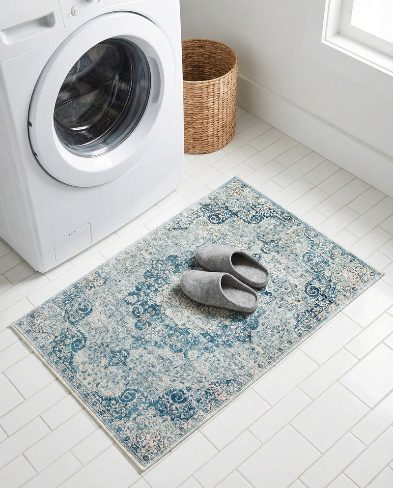 Coastal Haven Collection Area Rug - Seabreeze (Navy Blue) Rectangle Navy Blue  lifestyle 9