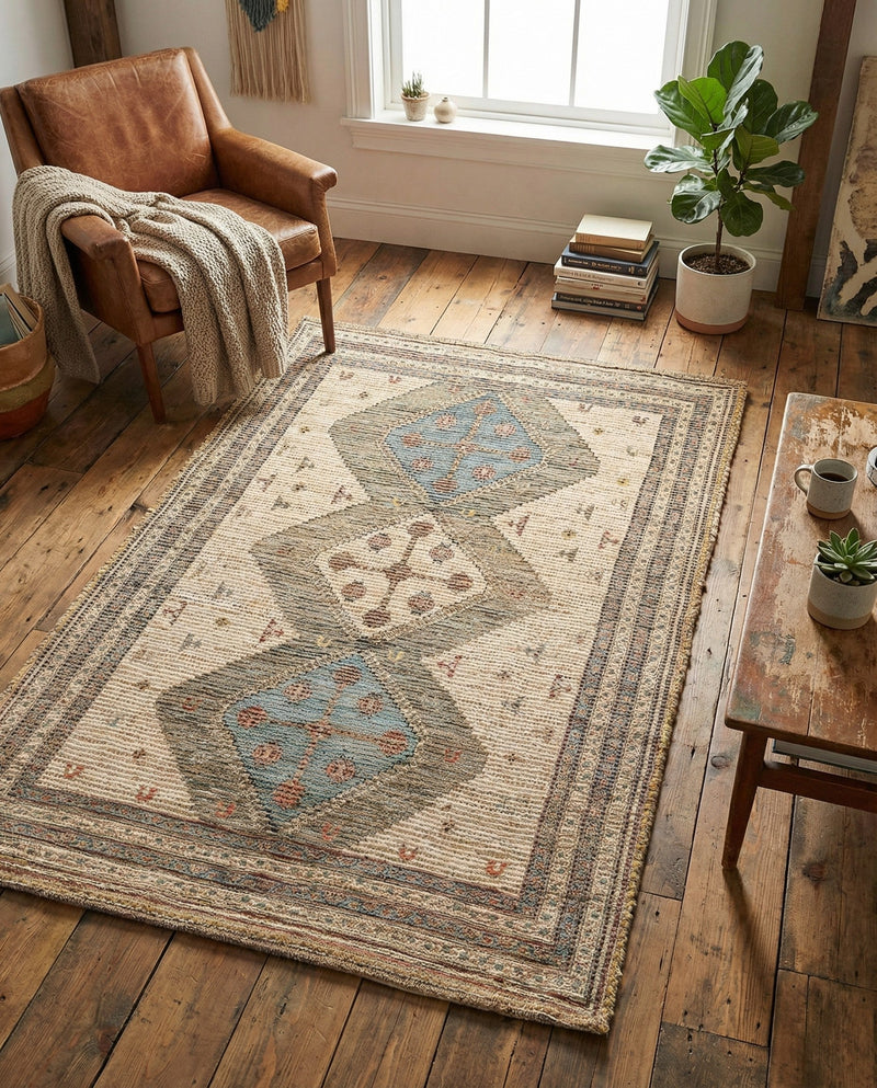 Savannah Threads Collection Area Rug -  Pampas Rectangle Beige  lifestyle 11