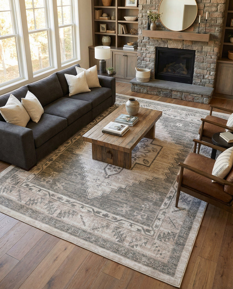 Savannah Series Collection Area Rug -  Augusta (Mink) Rectangle Mink  lifestyle 35