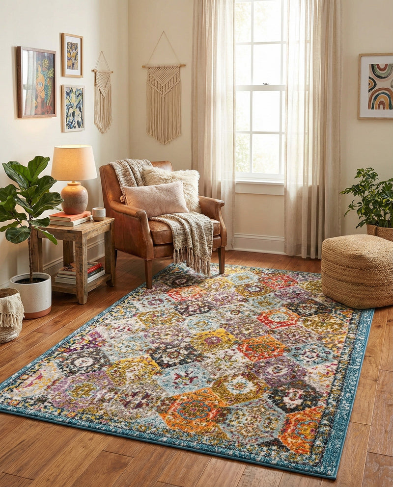 Brighton Terrace Collection Area Rug -  Rottingdean (Multi) Rectangle Multi  lifestyle 20