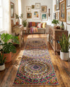 Venetian Tapestry Collection Area Rug -  Burano Runner Multi  lifestyle 26