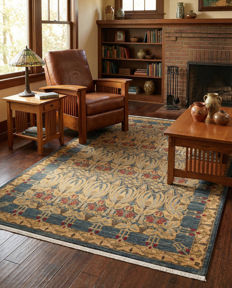 Chelsea Elegance Collection Area Rug -  Brompton (Navy Blue) Rectangle Navy Blue  lifestyle 33