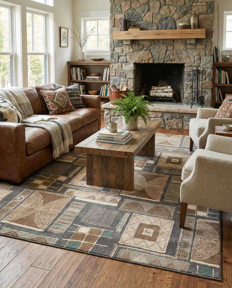 Savannah Sojourn Collection Area Rug -  Tsavo Rectangle Multi  lifestyle 17