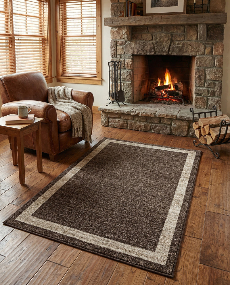 Studio Haven Collection Area Rug -  Alcove (Brown) Rectangle Brown  lifestyle 12