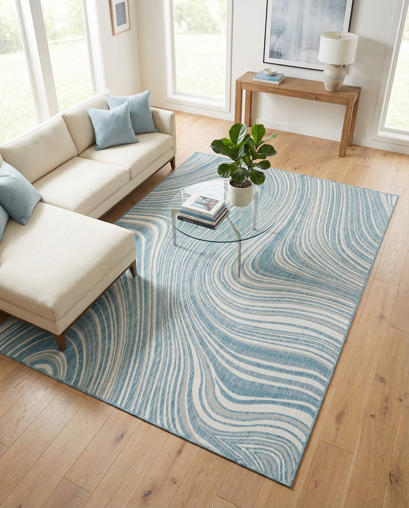 Urban Terrace Collection Area Rug - Soho Rectangle Light Aqua  lifestyle 39
