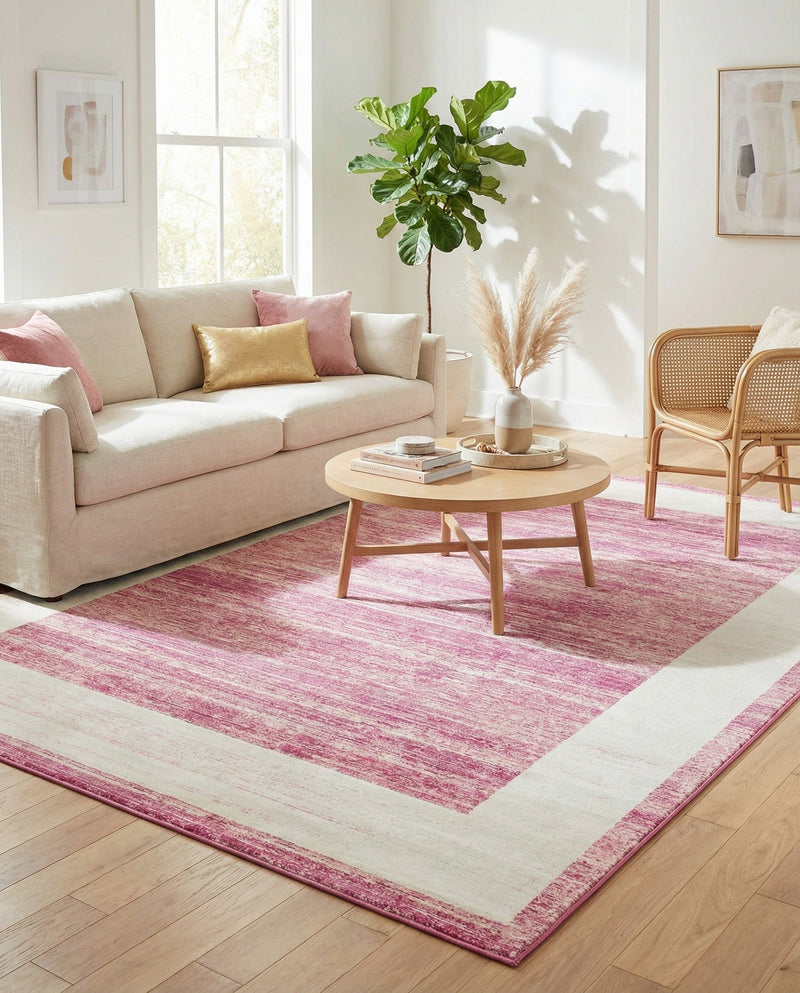 Metro Heights Collection Area Rug -  Park Rectangle Pink  lifestyle 19