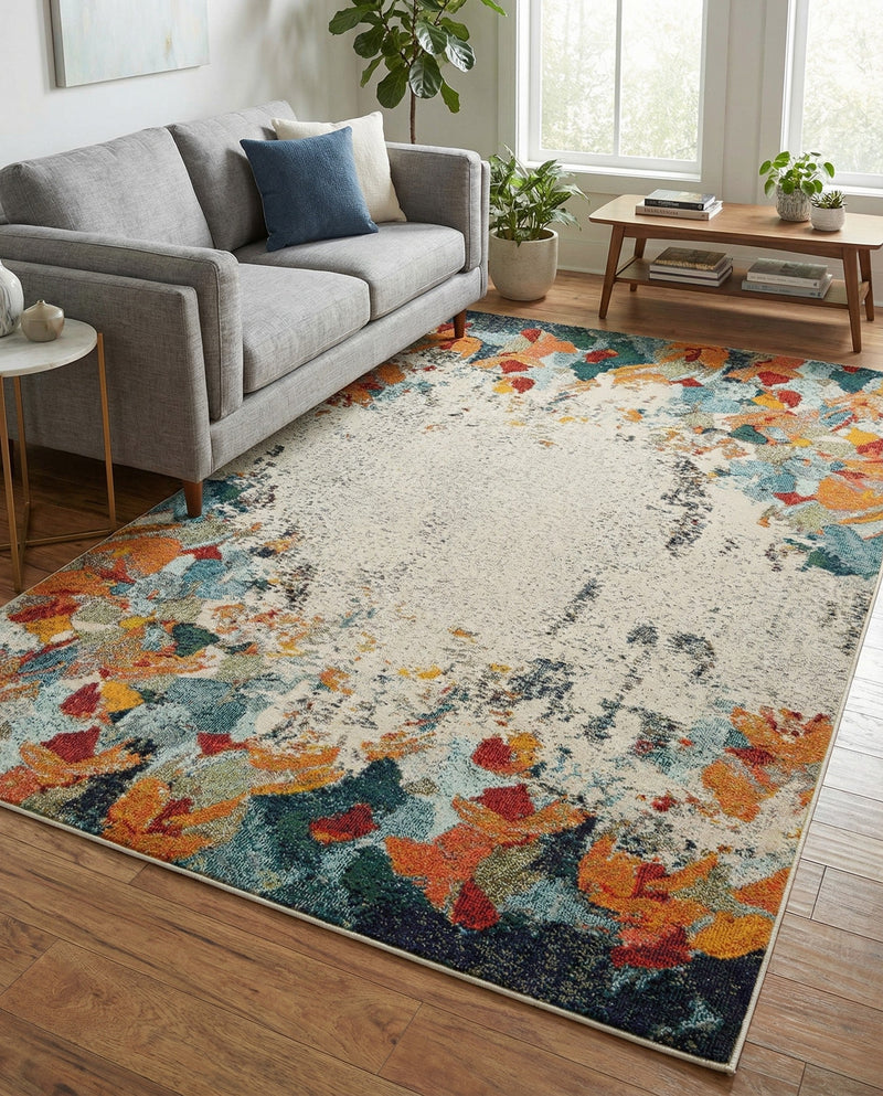 Chromatic Oasis Collection Area Rug -  Twilight Rectangle Multi  lifestyle 18