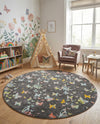 Wonder Tykes Collection Area Rug -  Carnival Round Charcoal Gray  lifestyle 43