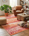 Heritage Elegance Collection Area Rug -  Edinburgh Rectangle Rust Red  lifestyle 28