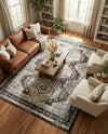 Savannah Elegance Collection Area Rug -  Tybee (Gray) Rectangle Gray  lifestyle 23