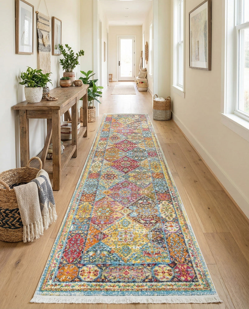 Caribbean Breeze Collection Area Rug -  Grenada Runner Multi  lifestyle 69