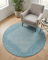 Urban Terrace Collection Area Rug -  Chelsea (Light Aqua) Round Light Aqua  lifestyle 62