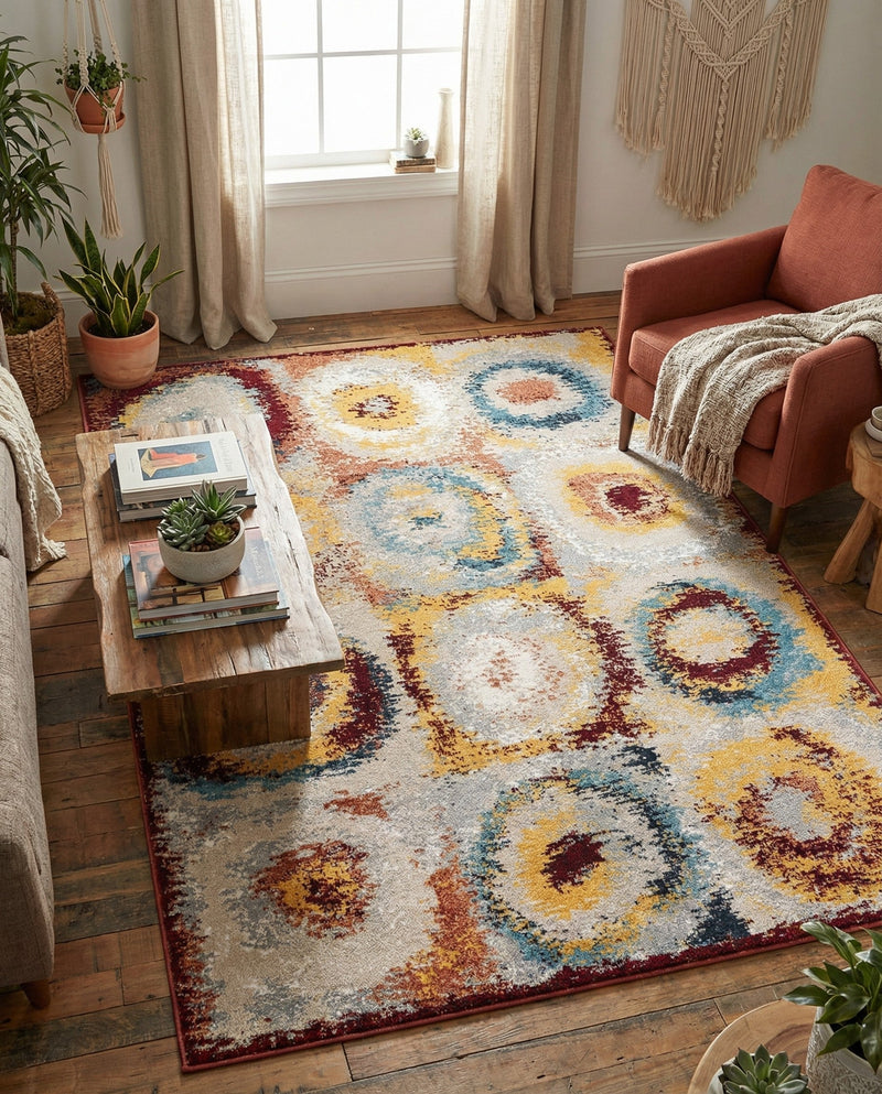 Aegean Elegance Washables Collection Area Rug -  Rhodes Rectangle Multi  lifestyle 16