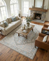 Savannah Series Collection Area Rug - Charleston (Cloud Gray) Rectangle Cloud Gray  lifestyle 9