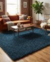Plush Oasis Collection Area Rug - Serenity (Sapphire Blue) Rectangle Sapphire Blue  lifestyle 28