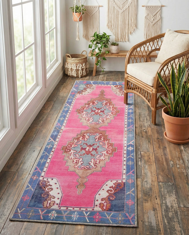 Heritage Elegance Collection Area Rug -  Winterthur (Fuchsia) Runner Fuchsia  lifestyle 59
