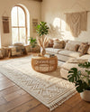 Sahara Chic Collection Area Rug -  Tangier Rectangle Ivory  lifestyle 56
