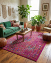 Caribbean Cove Collection Area Rug -  Tobago Rectangle Pink  lifestyle 44