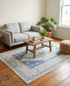 Savannah Series Collection Area Rug -  Augusta (Sky blue) Rectangle Sky blue  lifestyle 10