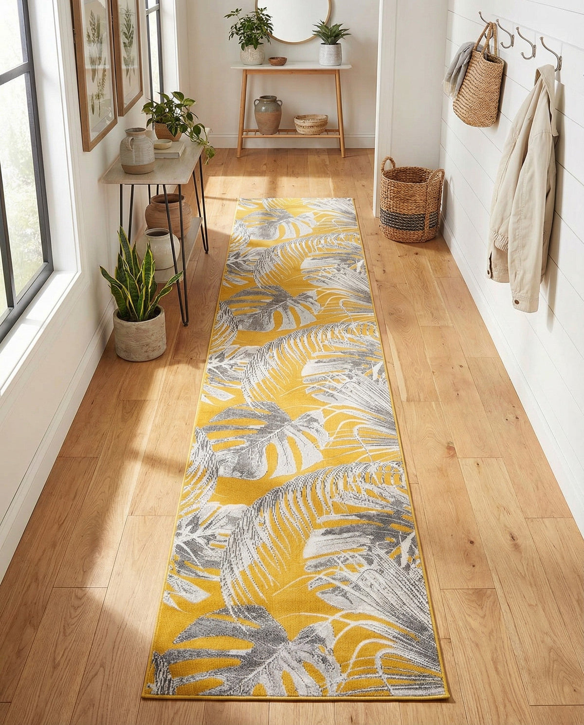 Meadow Breeze Collection Area Rug -  Clover Runner Yellow  lifestyle 155