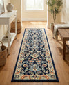 Isfahan Elegance Collection Area Rug - Naghsh-e Jahan (Navy Blue) Runner Navy Blue  lifestyle 69