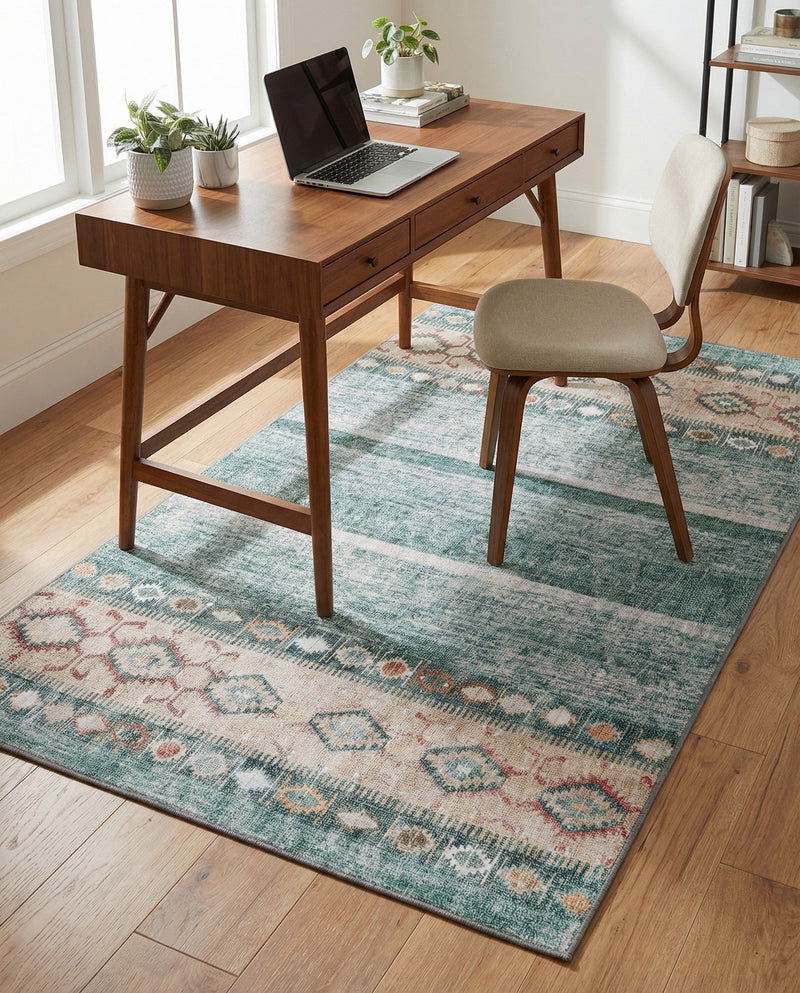 Heritage Elegance Collection Area Rug -  Edinburgh Rectangle Green  lifestyle 33