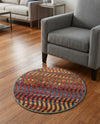 Urban Terrace Collection Area Rug -  Walkway Round Multi  lifestyle 78