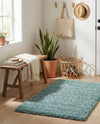 Plush Oasis Collection Area Rug - Serenity (Light Slate Blue) Rectangle Light Slate Blue  lifestyle 30