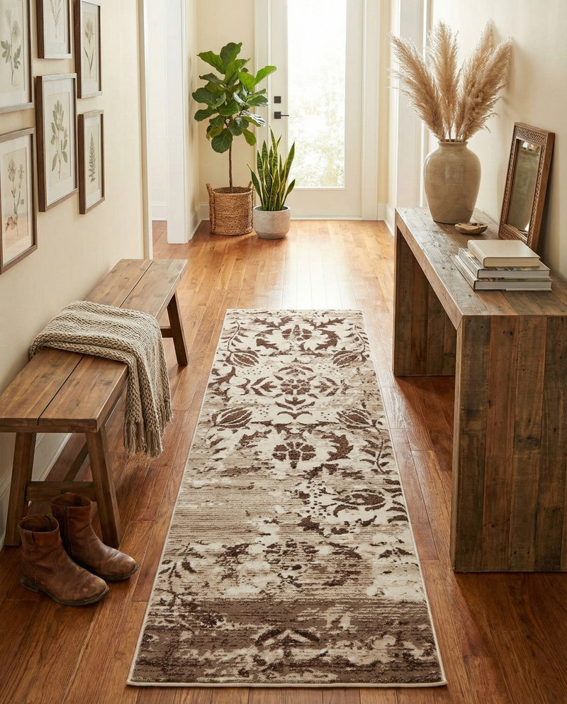 Andes Summit Collection Area Rug -  Huascarán Runner Chocolate Brown  lifestyle 36