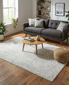 Marrakesh Lattice Collection Area Rug - Casablanca (Light Gray) Rectangle Light Gray  lifestyle 10