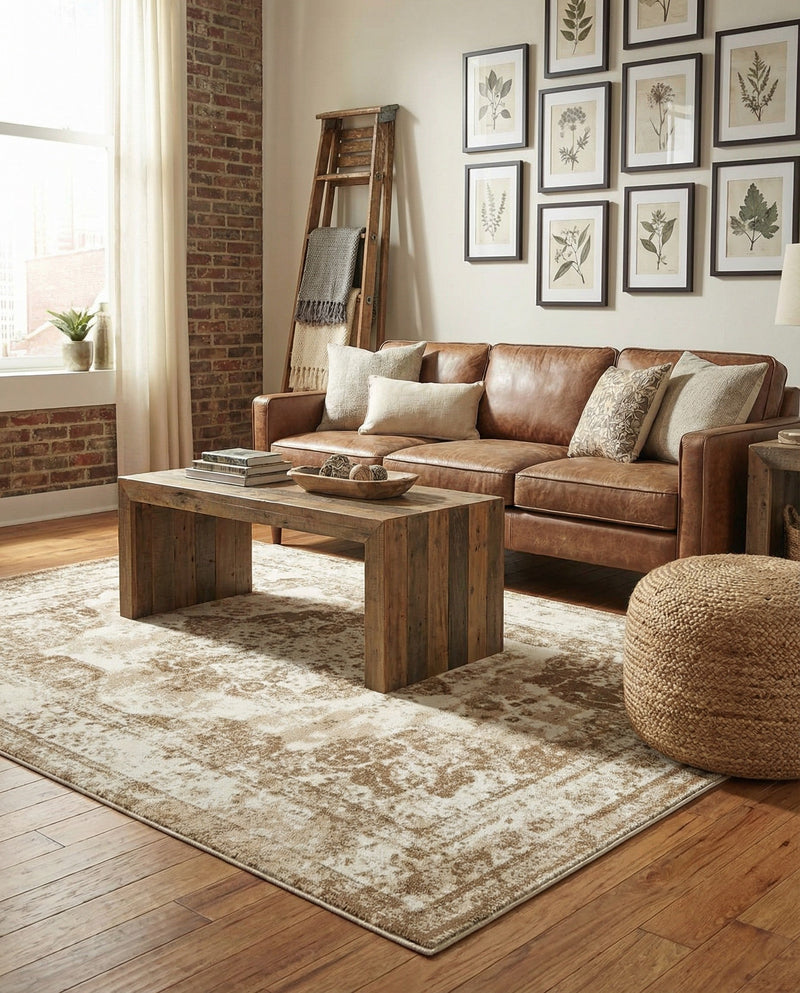 Riviera Elegance Collection Area Rug -  Menton (Beige) Rectangle Beige  lifestyle 43