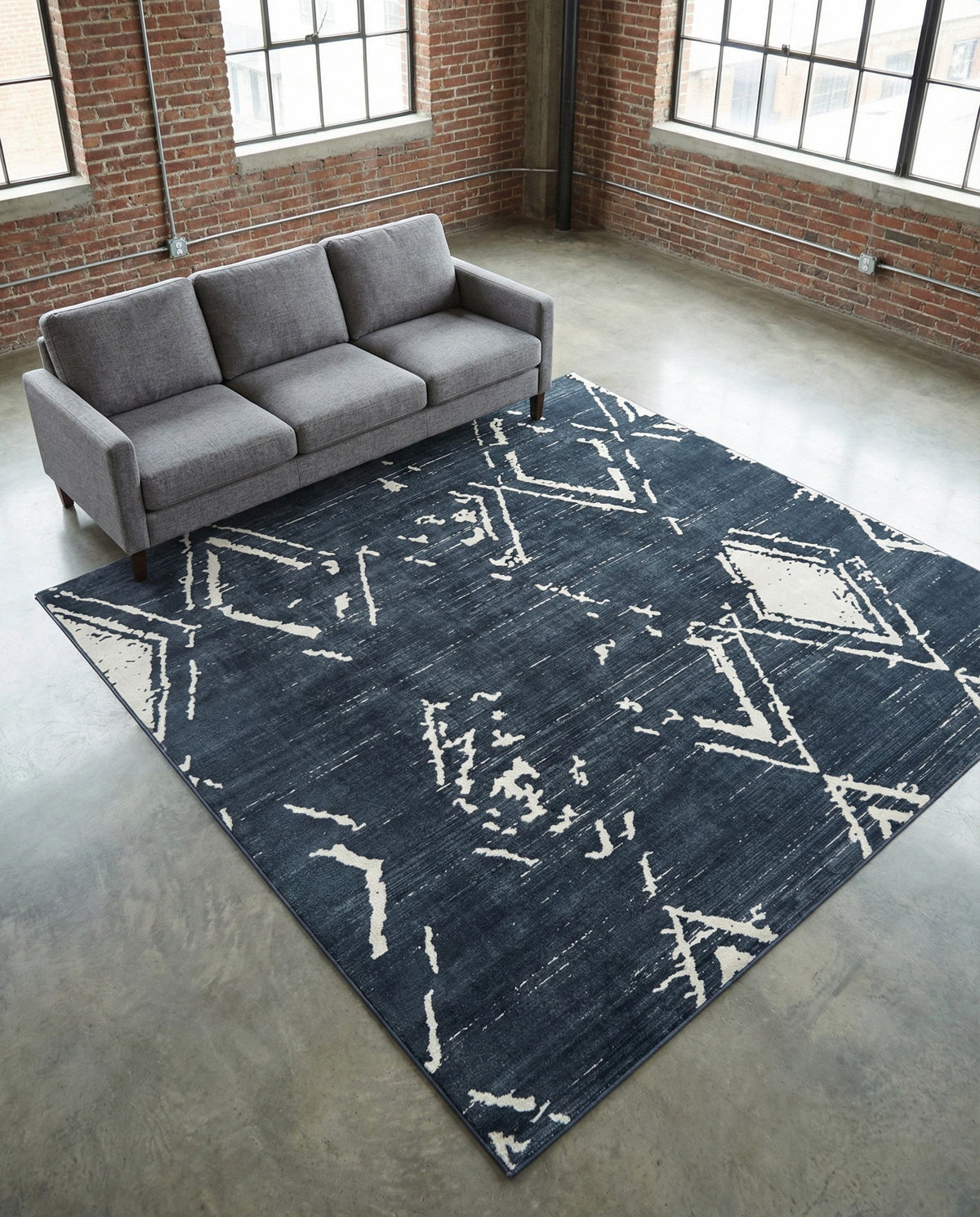 Metro Heights Collection Area Rug -  Madison Square Navy Blue  lifestyle 137
